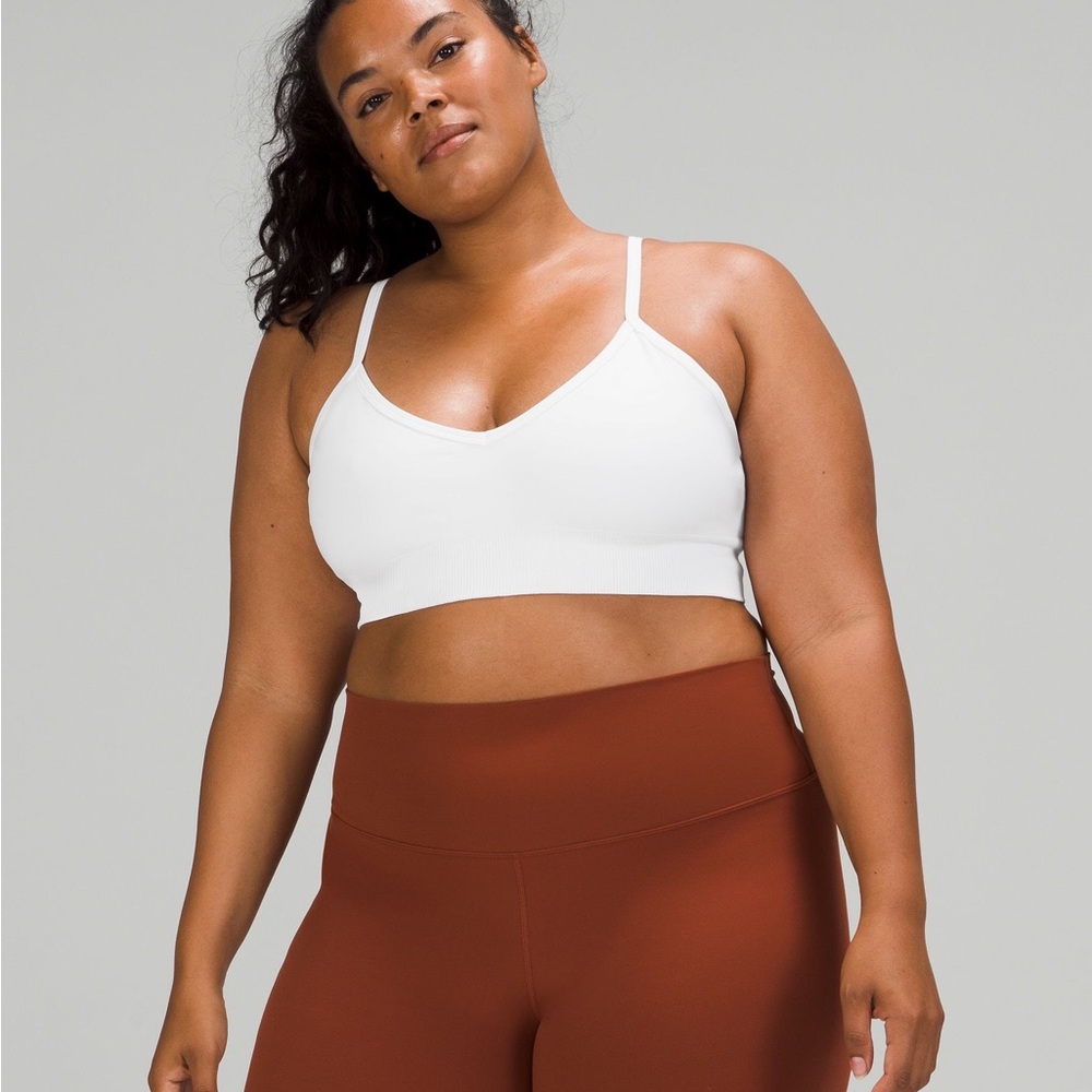 lululemon athletica Ebb To Street White Sports Bra (US 10)